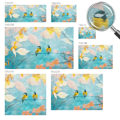 Stor fototapet Forårsfugle