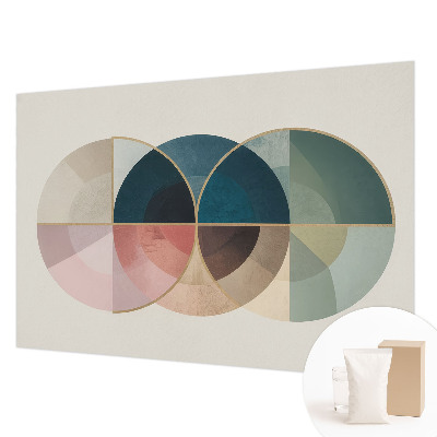 3D fototapet med geometrisk elegance