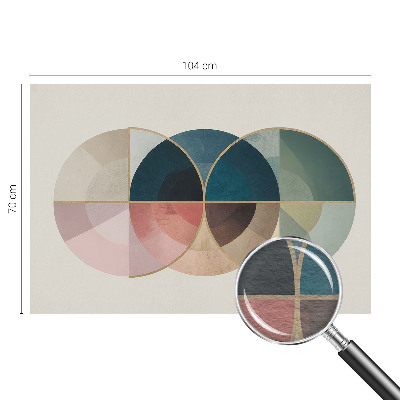 3D fototapet med geometrisk elegance