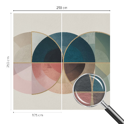 3D fototapet med geometrisk elegance