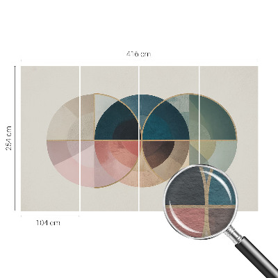 3D fototapet med geometrisk elegance