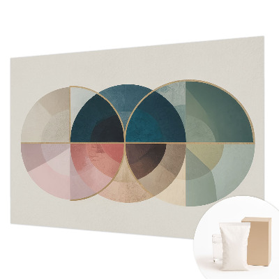 3D fototapet med geometrisk elegance