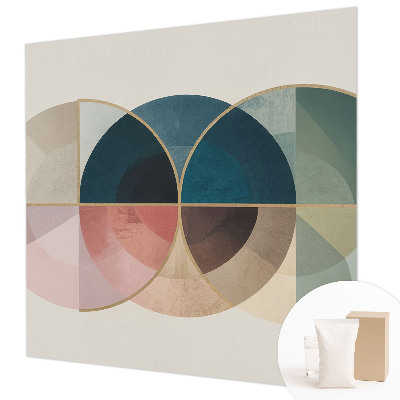 3D fototapet med geometrisk elegance
