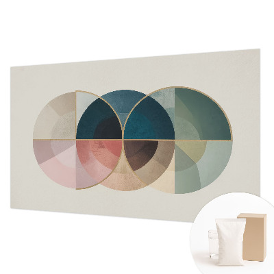 3D fototapet med geometrisk elegance