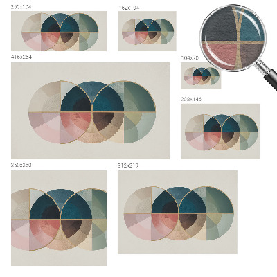 3D fototapet med geometrisk elegance