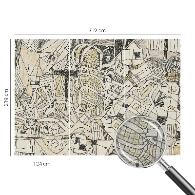 Tapet væg Geometrisk abstraktion