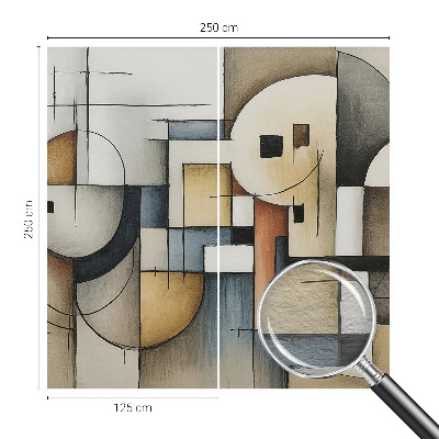 Modern fototapet med et geometrisk harmonimotiv
