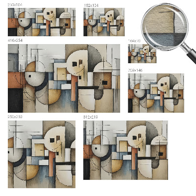 Modern fototapet med et geometrisk harmonimotiv
