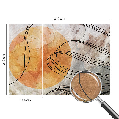 Non-woven fototapet med et harmonisk abstrakt motiv