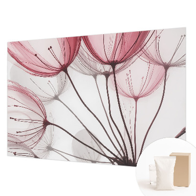 Fototapet stue med blomstersilhuetter