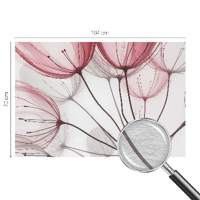 Fototapet stue med blomstersilhuetter