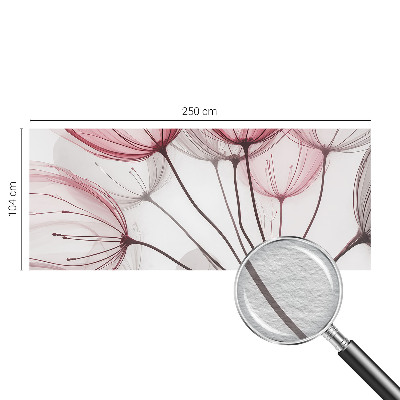 Fototapet stue Blomstersilhuetter