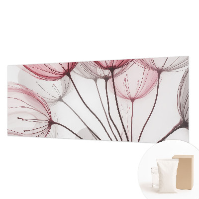 Fototapet stue Blomstersilhuetter