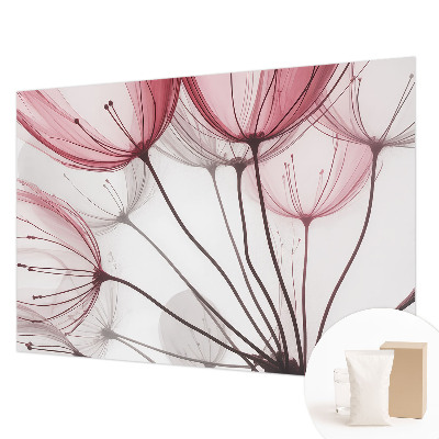 Fototapet stue med blomstersilhuetter