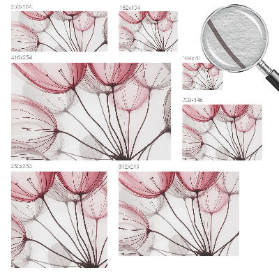 Fototapet stue Blomstersilhuetter