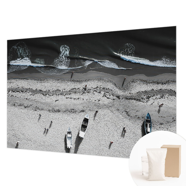 Stor fototapet med motiv af en strand