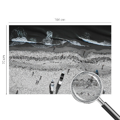 Stor fototapet med motiv af en strand