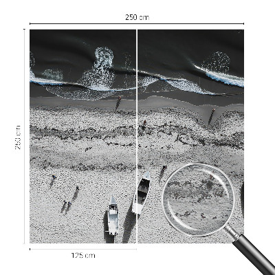 Stor fototapet med motiv af en strand