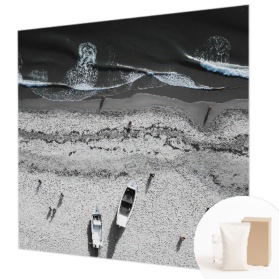 Stor fototapet med motiv af en strand