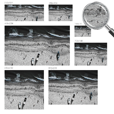 Stor fototapet med motiv af en strand