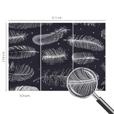 Tapet væg Subtile fjer