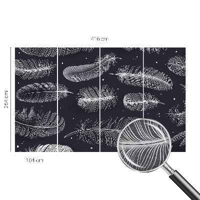 Tapet væg Subtile fjer