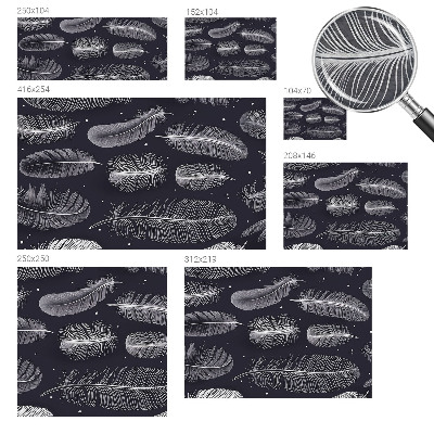 Tapet væg Subtile fjer