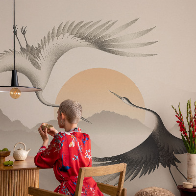 Fotovæg soveværelse Østkraner