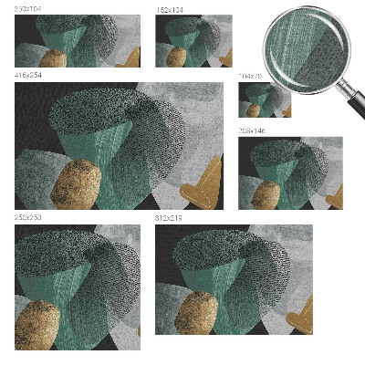 Høj kvalitet fototapet med abstrakt geometrisk motiv