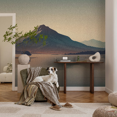 3D fototapet Bjerglandskab