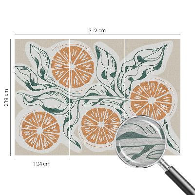 Stor fototapet Frugtmønstre