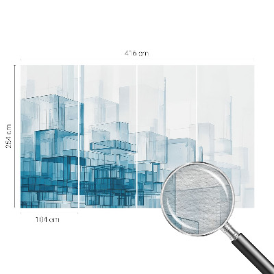 Tapet væg Gennemsigtige terninger