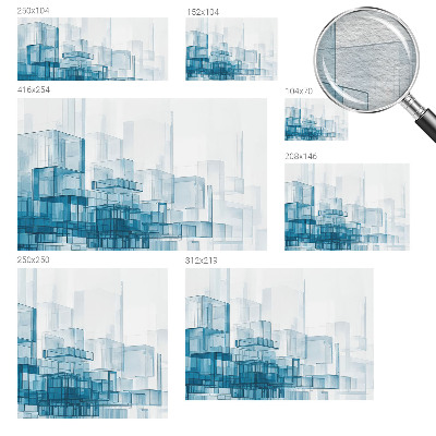 Tapet væg Gennemsigtige terninger