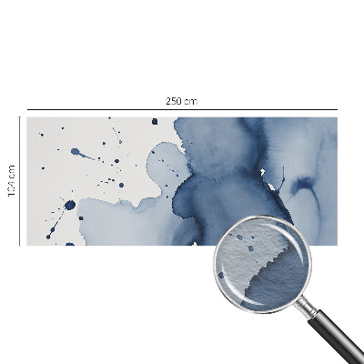 Fotovæg stue Marineblå stænk