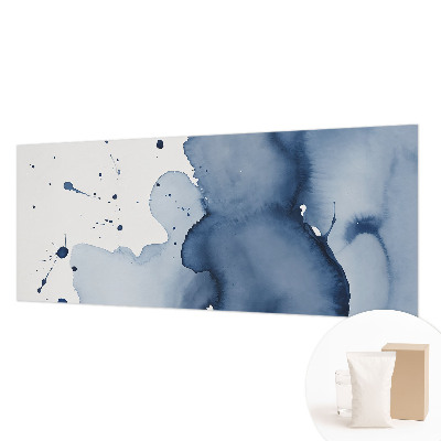 Fotovæg stue Marineblå stænk