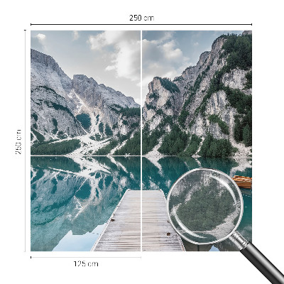 Fototapet efter mål med motiv af et bjergpanorama