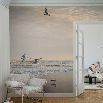 Fotovæg soveværelse Ro ved havet