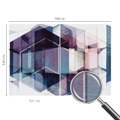 Høj kvalitet fototapet med et motiv af geometriske terninger