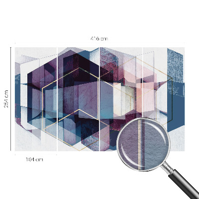 Høj kvalitet fototapet med et motiv af geometriske terninger