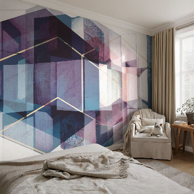 Høj kvalitet fototapet med et motiv af geometriske terninger