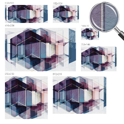 Høj kvalitet fototapet med et motiv af geometriske terninger