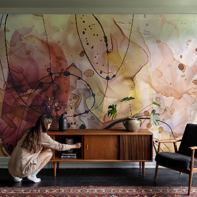 Fototapet med abstrakt motiv i harmoniske farver