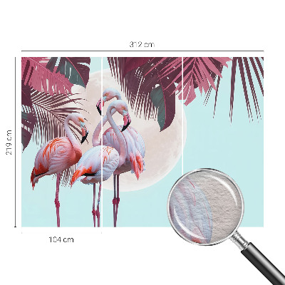 3D fototapet Eksotiske fugle