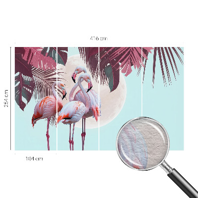 3D fototapet Eksotiske fugle