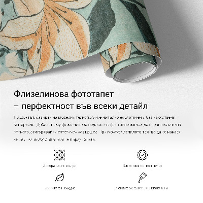 3D fototapet Eksotiske fugle