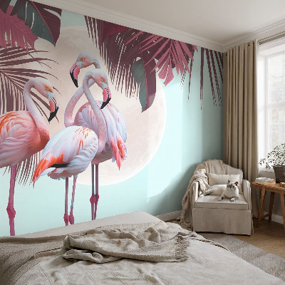 3D fototapet Eksotiske fugle