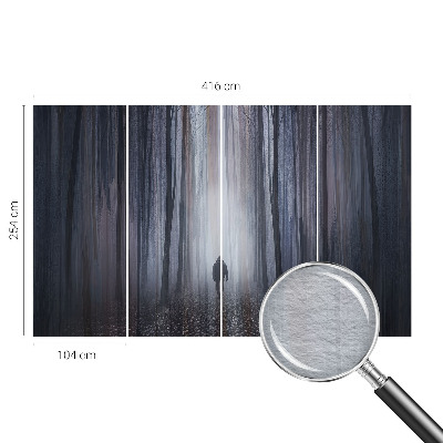 Stor fototapet med motiv af skovens stilhed