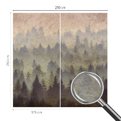 Vlies fototapet med motiv af skovtåge