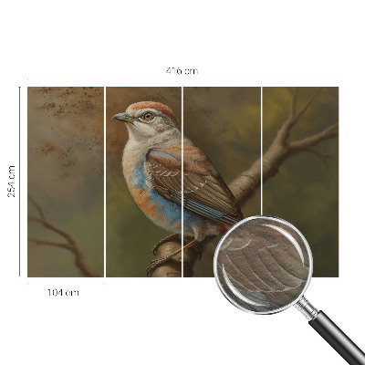 Foto tapet Fugleportræt