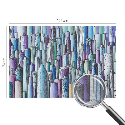 Non-woven fototapet med motiv af byens skyskrabere